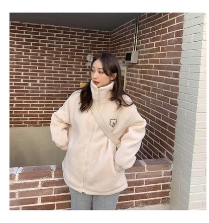 Embroidered Biscuit Bear Hoodie