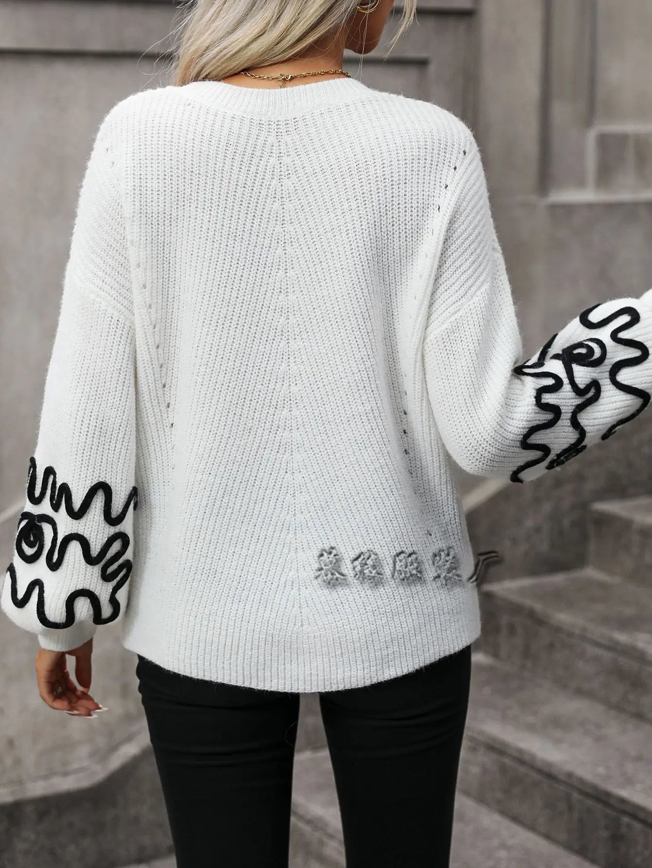 Autumn pullover knitted sweater