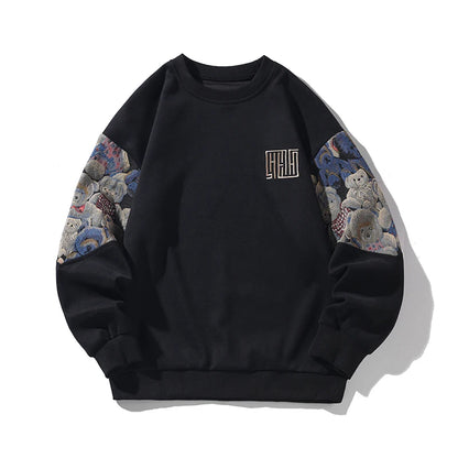 "Bearnix" BearEmbroider WildPatch Sweatshirt