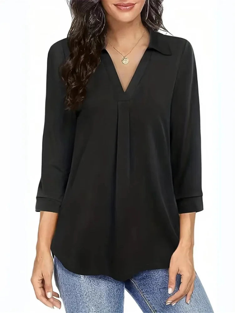 Spring & Summer Three-Quarter Sleeve Blouse