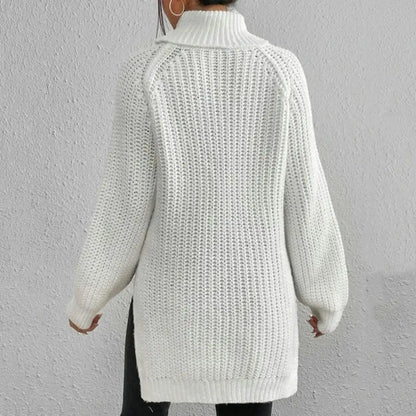 Long Sleeve Sweater with Side Split Hem