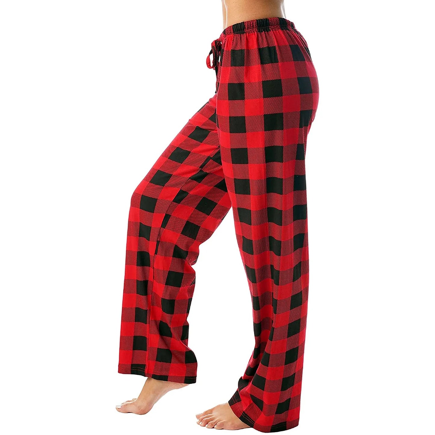 Cozy Plaid Wide Leg Streetwear Christmas Pants