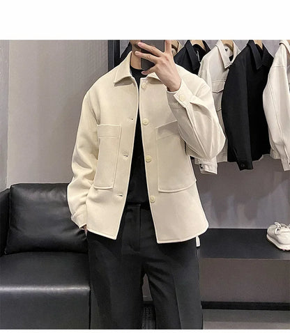 Versatile Woolen Casual Lapel Jacket