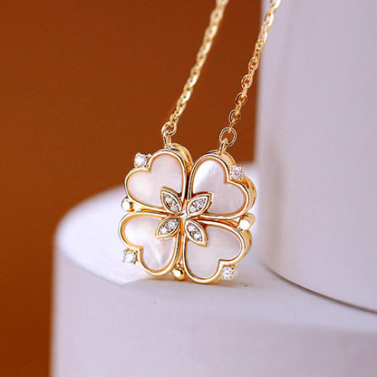 "LuckyCharm" 4-in-1 Clover Heart Necklace