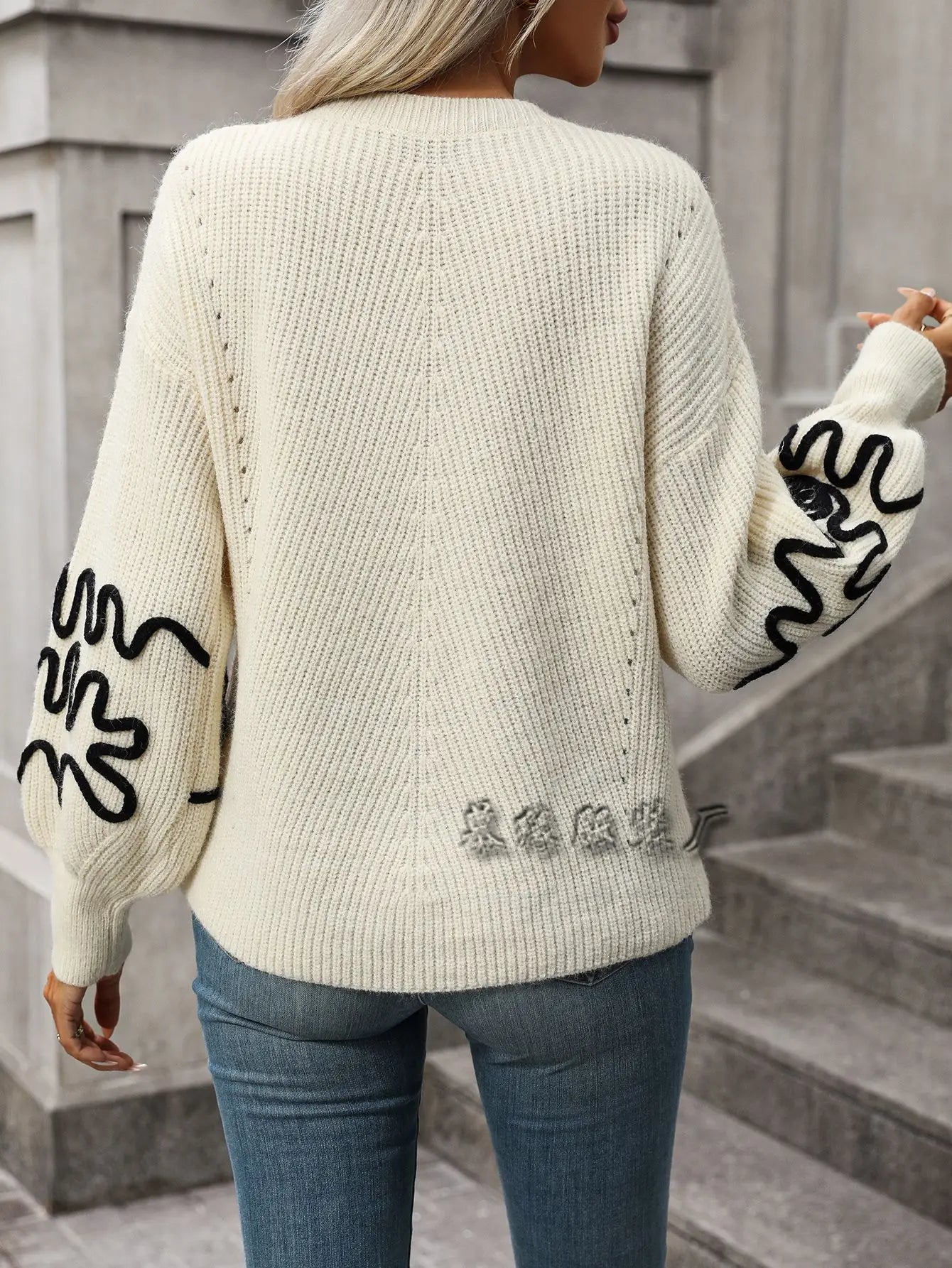 Autumn pullover knitted sweater