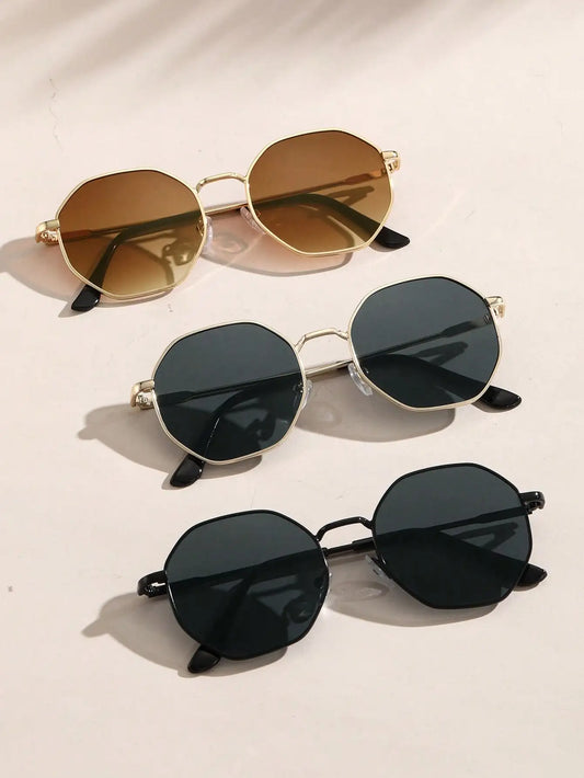  3PCS Geometric Vintage Y2K Sunglasses Set