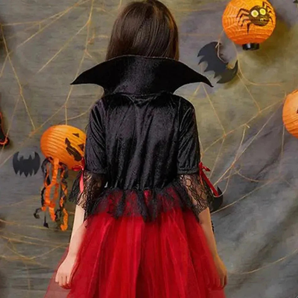 Halloween Girls Cosplay Vampire kids Dress