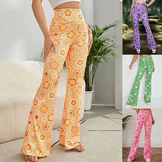 Bohemian Floral Elastic autumn Trousers