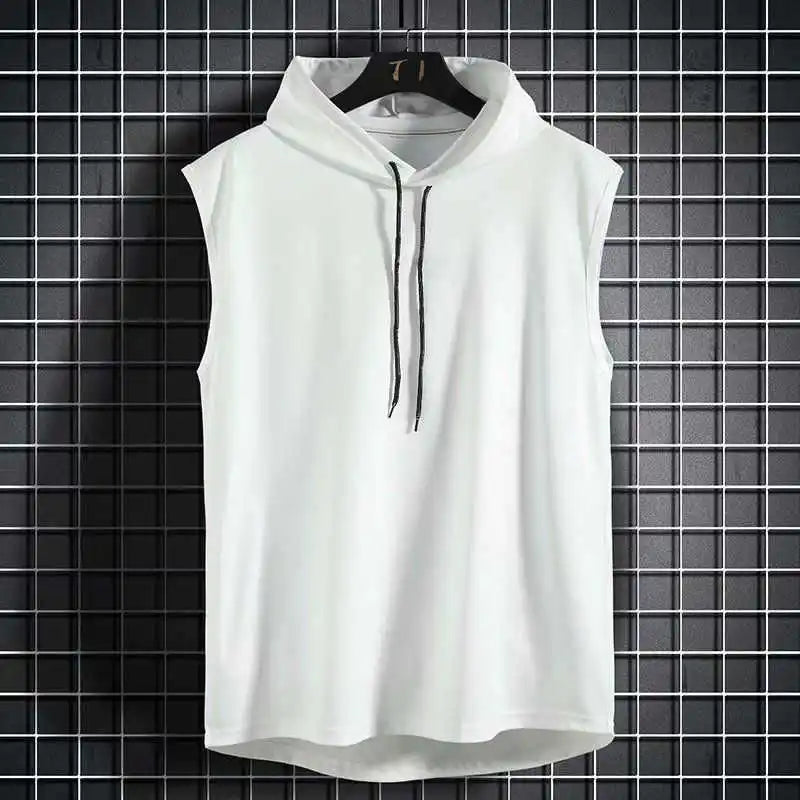 Hip Hop Hooded Tank Tops for Men