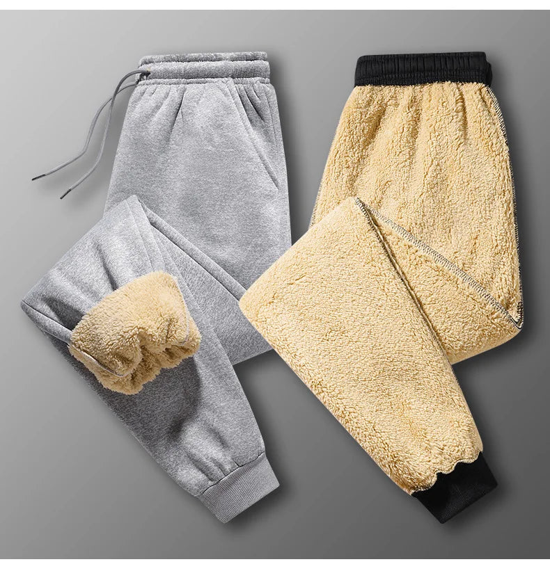 "LuxeLayer" Warm Lamb Wool Sports Sweatpants