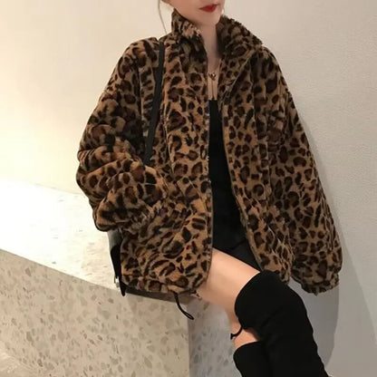 "Roar" Leopard Luxe Zip-Up Jacket