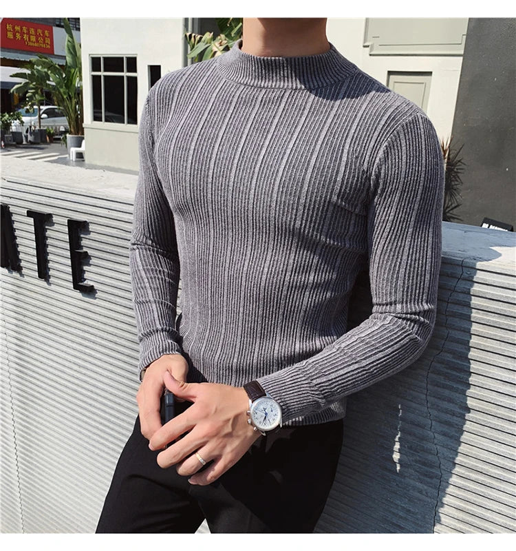 Autumn Stylish  Winter Stripe Sweater