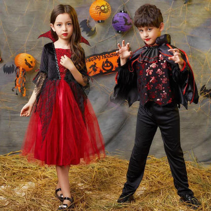 Halloween Girls Cosplay Vampire kids Dress