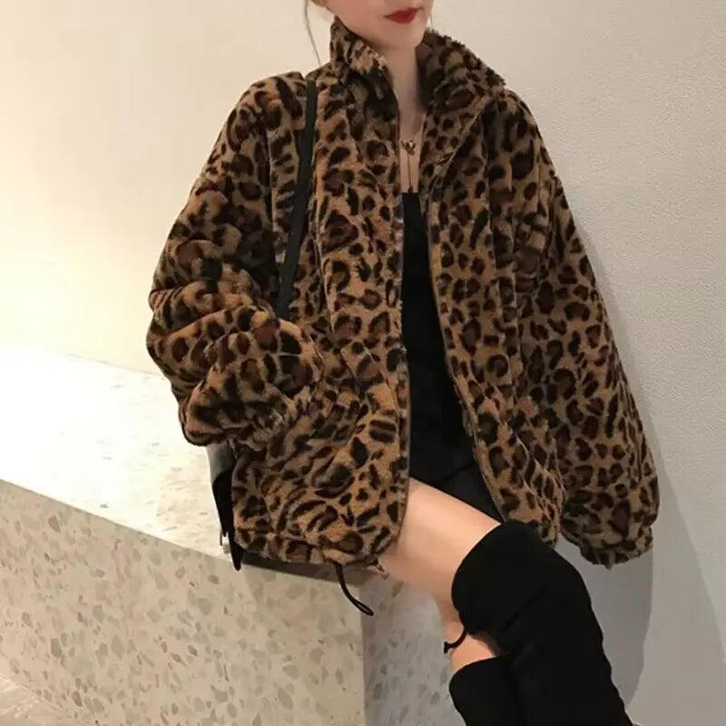 "Roar" Leopard Luxe Zip-Up Jacket