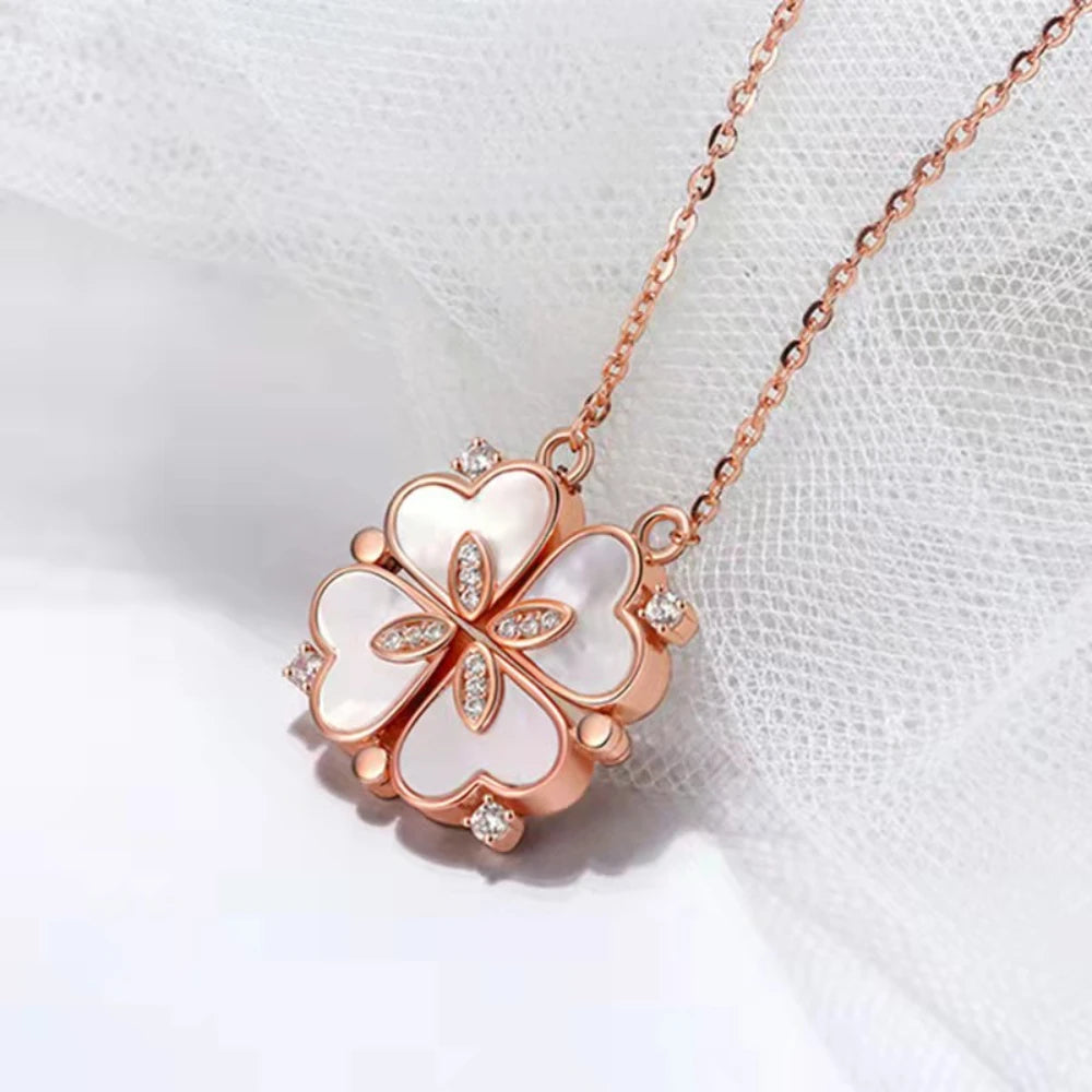 "LuckyCharm" 4-in-1 Clover Heart Necklace