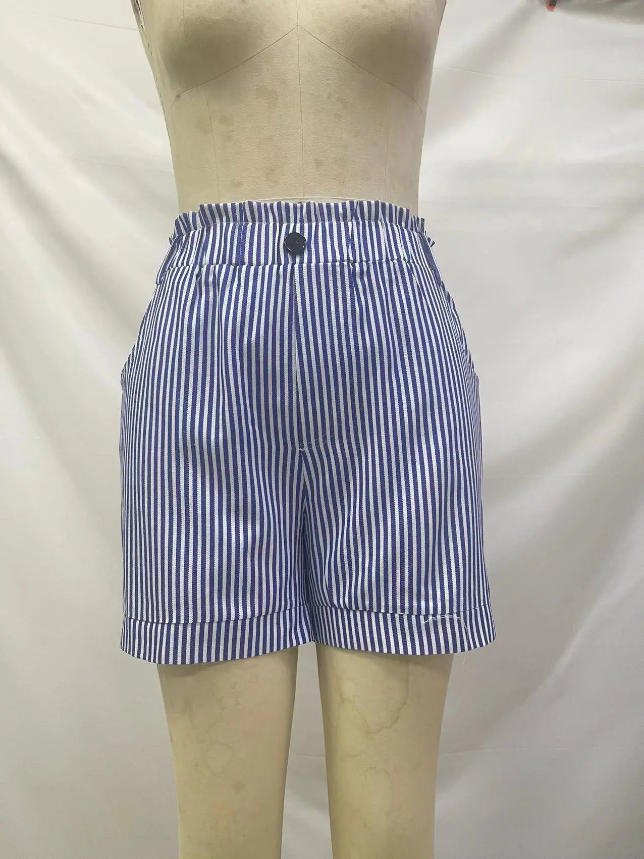 Striped Summer Casual Shorts with Pockets