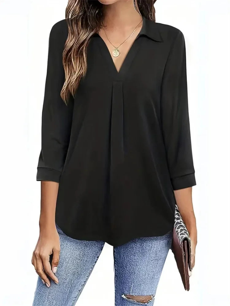 Spring & Summer Three-Quarter Sleeve Blouse