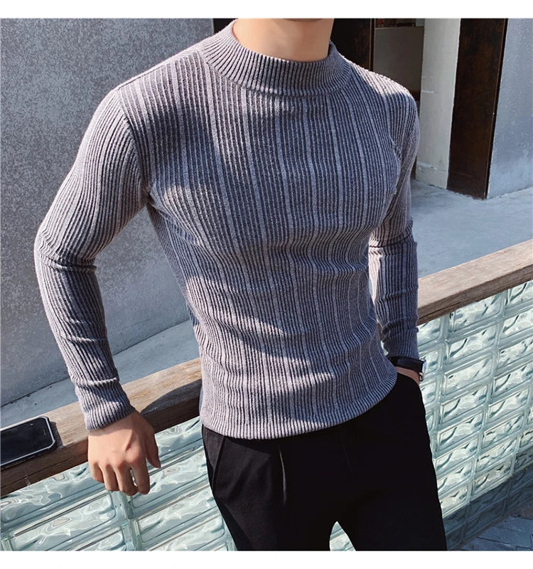 Autumn Stylish  Winter Stripe Sweater