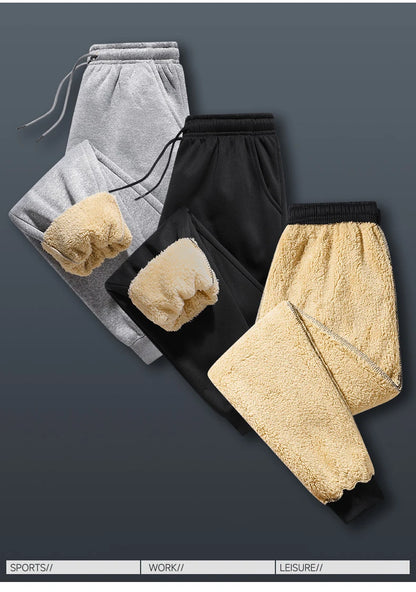 "LuxeLayer" Warm Lamb Wool Sports Sweatpants