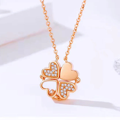 "LuckyCharm" 4-in-1 Clover Heart Necklace