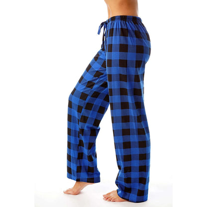 Cozy Plaid Wide Leg Streetwear Christmas Pants