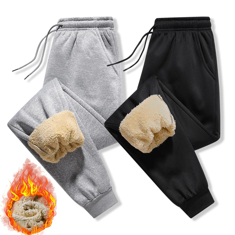 "LuxeLayer" Warm Lamb Wool Sports Sweatpants