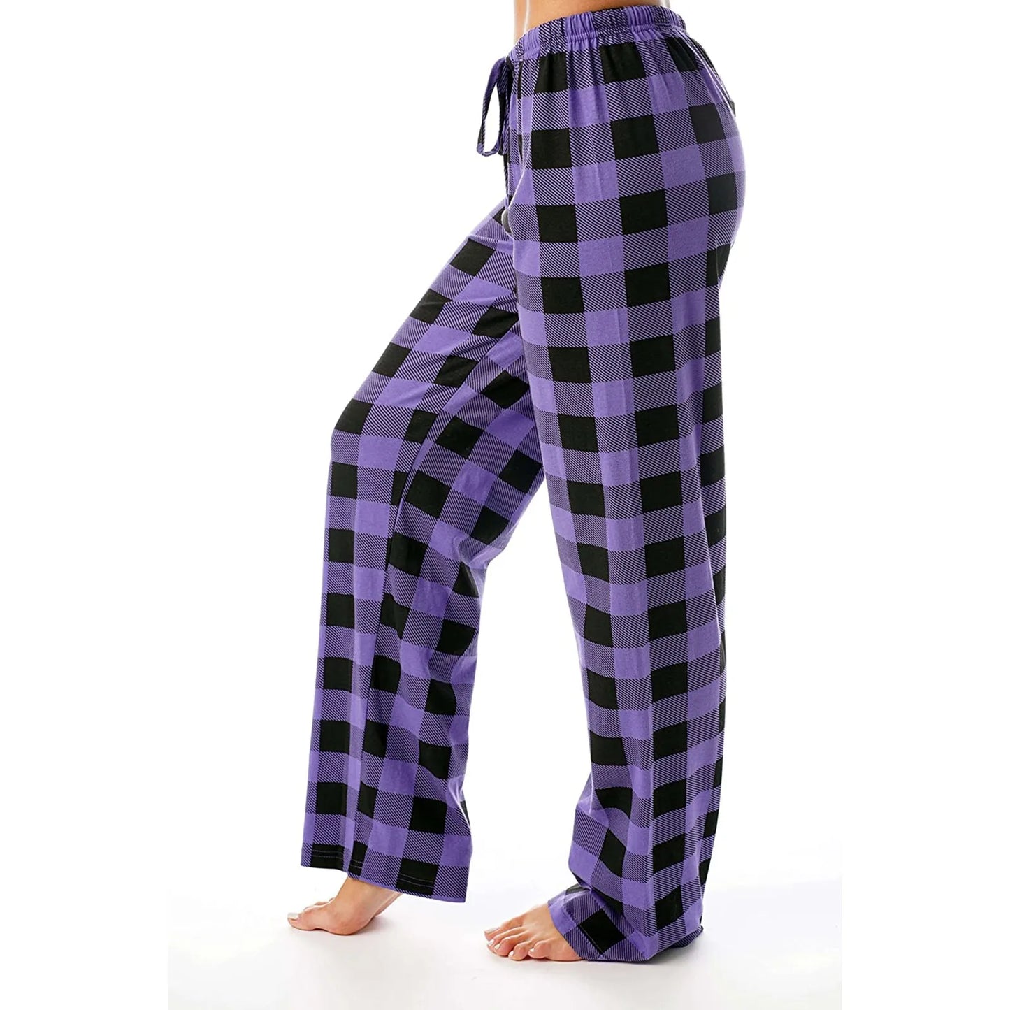 Cozy Plaid Wide Leg Streetwear Christmas Pants