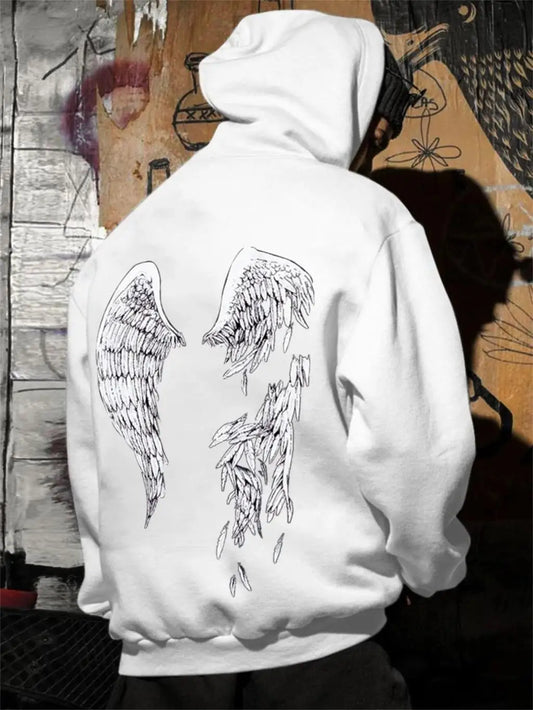 "Skybound Wings" Loose Fleece Hoodie