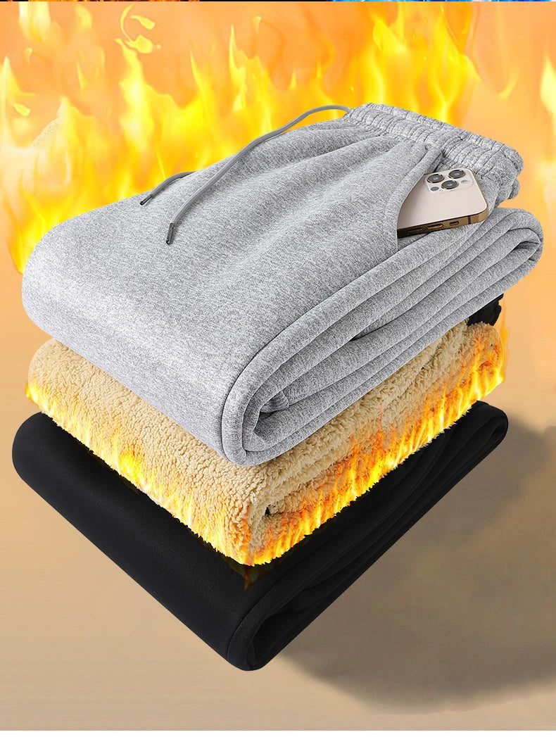 "LuxeLayer" Warm Lamb Wool Sports Sweatpants