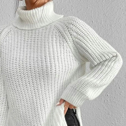 Long Sleeve Sweater with Side Split Hem