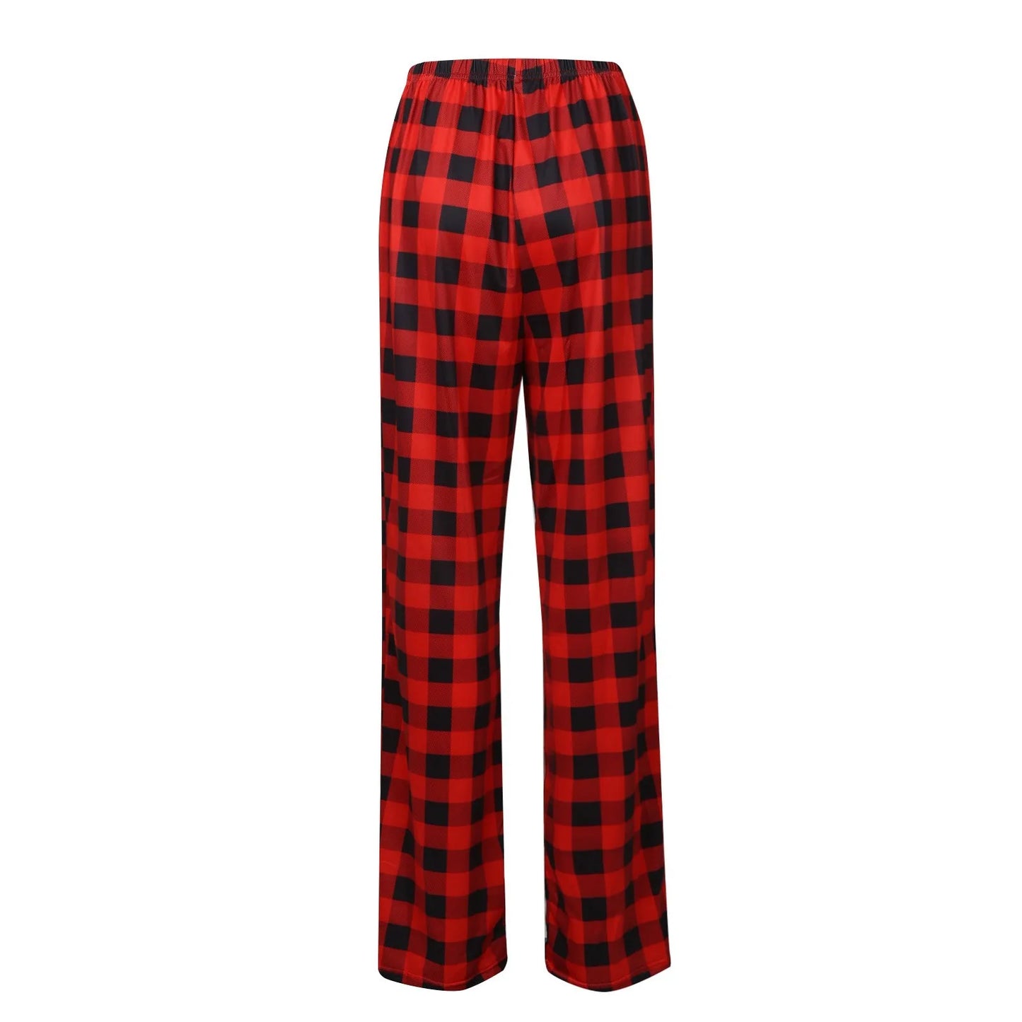 Cozy Plaid Wide Leg Streetwear Christmas Pants