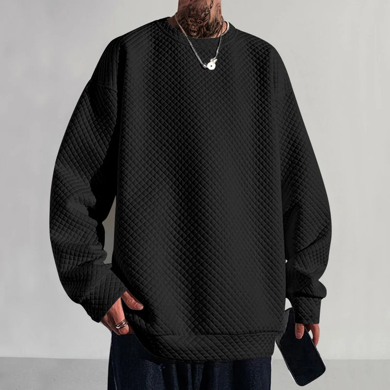 Heavyweight Jacquard Diamond Plaid Hoodie