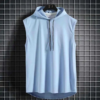 Hip Hop Hooded Tank Tops for Men