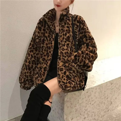 "Roar" Leopard Luxe Zip-Up Jacket