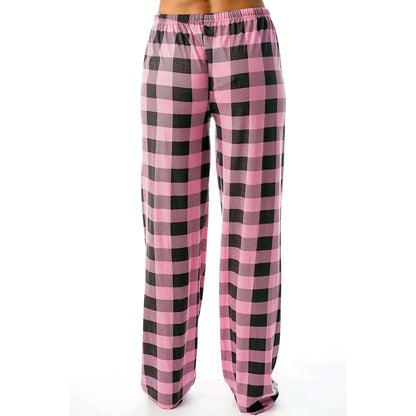 Cozy Plaid Wide Leg Streetwear Christmas Pants