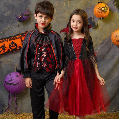 Halloween Girls Cosplay Vampire kids Dress